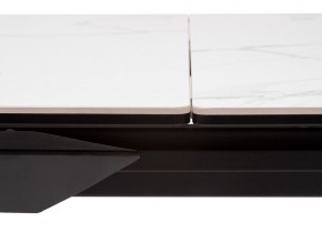 Стол CREMONA 140 HIGH GLOSS STATUARIO Белый мрамор глянцевый, керамика/ черный каркас, ®DISAUR в Тарко-Сале - tarko-sale.ok-mebel.com | фото 5
