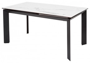 Стол CREMONA 140 HIGH GLOSS STATUARIO Белый мрамор глянцевый, керамика/ черный каркас, ®DISAUR в Тарко-Сале - tarko-sale.ok-mebel.com | фото 7