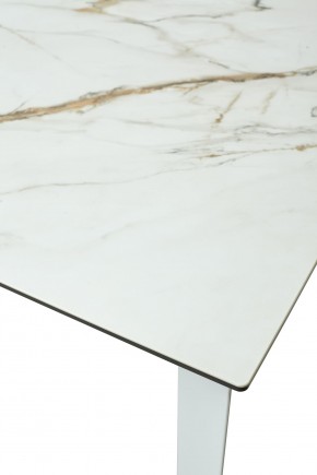 Стол CREMONA 160 KL-188 Контрастный мрамор / белый каркас, ®DISAUR в Тарко-Сале - tarko-sale.ok-mebel.com | фото 4