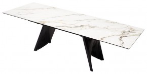 Стол IVAR 180 MARBLES KL-188 Контрастный мрамор, итальянская керамика, ®DISAUR в Тарко-Сале - tarko-sale.ok-mebel.com | фото 5