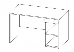Стол КАСТОР письменный с одной тумбой и одним ящиком, цвет Дуб Сонома в Тарко-Сале - tarko-sale.ok-mebel.com | фото 3