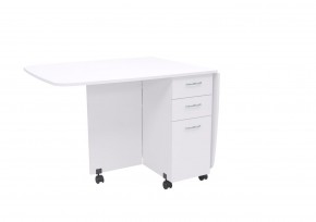 Стол книжка с ящиками (1-6702бел) Белый в Тарко-Сале - tarko-sale.ok-mebel.com | фото 3