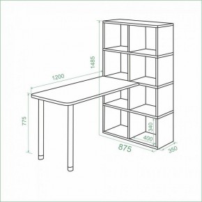 Стол компьютерный Bartolo в Тарко-Сале - tarko-sale.ok-mebel.com | фото 3