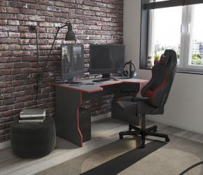 Стол компьютерный ВАРДИГ K1 120x82, антрацит/красный в Тарко-Сале - tarko-sale.ok-mebel.com | фото 4