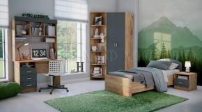 МАРТИНА Стол письменный (Графит/Дуб крафт) в Тарко-Сале - tarko-sale.ok-mebel.com | фото 2