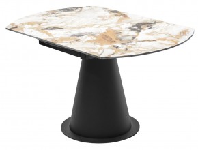 Стол TERAMO 135 GLOSS GRAND JADE SOLID CERAMIC, керамика, поворотн.механизм / Черный каркас, ®DISAUR в Тарко-Сале - tarko-sale.ok-mebel.com | фото 11