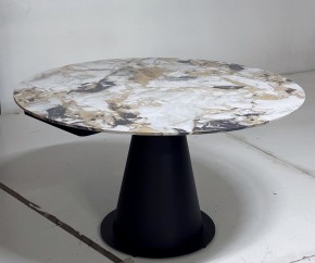 Стол TERAMO 135 GLOSS GRAND JADE SOLID CERAMIC, керамика, поворотн.механизм / Черный каркас, ®DISAUR в Тарко-Сале - tarko-sale.ok-mebel.com | фото 5