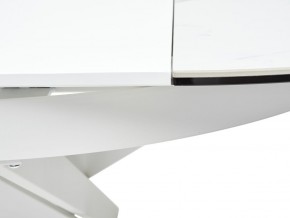 Стол TRENTO 120 HIGH GLOSS STATUARIO Белый мрамор глянцевый, керамика/ белый каркас, ®DISAUR в Тарко-Сале - tarko-sale.ok-mebel.com | фото 9