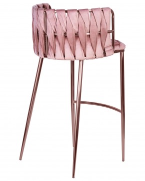 Стул барный DOBRIN EMMA ROSE GOLD, розовый велюр (VF-10) в Тарко-Сале - tarko-sale.ok-mebel.com | фото 4
