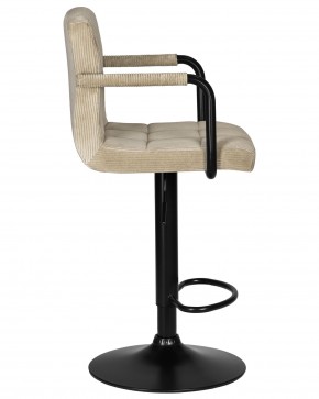 Стул барный DOBRIN KRUGER ARM BLACK, бежевый вельвет (LAR-E2041-04) в Тарко-Сале - tarko-sale.ok-mebel.com | фото 3