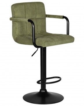 Стул барный DOBRIN KRUGER ARM BLACK, зеленый вельвет (LAR-E2041-7) в Тарко-Сале - tarko-sale.ok-mebel.com | фото 2