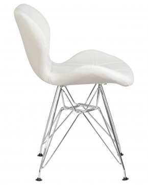 Стул обеденный DOBRIN BUTTERFLY CHROME, ножки хром, цвет белый в Тарко-Сале - tarko-sale.ok-mebel.com | фото 3