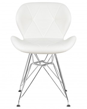 Стул обеденный DOBRIN BUTTERFLY CHROME, ножки хром, цвет белый в Тарко-Сале - tarko-sale.ok-mebel.com | фото 6