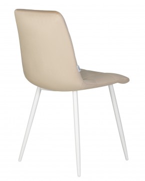 Стул обеденный DOBRIN CHILLY, Бежевый Holland 07, основание белое в Тарко-Сале - tarko-sale.ok-mebel.com | фото 5