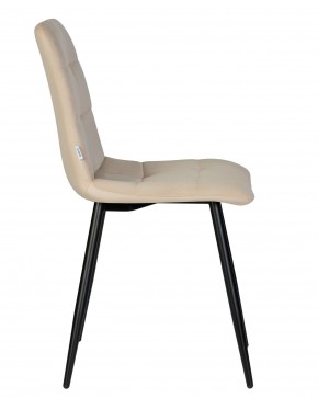 Стул обеденный DOBRIN CHILLY, Бежевый Holland 07, основание черный в Тарко-Сале - tarko-sale.ok-mebel.com | фото 4