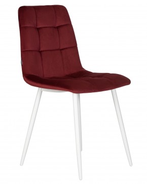 Стул обеденный DOBRIN CHILLY, Бордовый Holland 47, основание белое в Тарко-Сале - tarko-sale.ok-mebel.com | фото 3