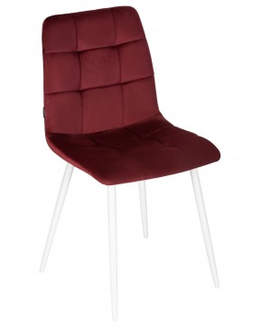 Стул обеденный DOBRIN CHILLY, Бордовый Holland 47, основание белое в Тарко-Сале - tarko-sale.ok-mebel.com | фото 8