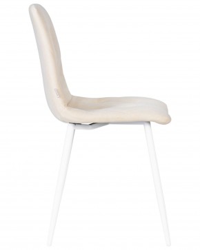 Стул обеденный DOBRIN CHILLY ROMBO, Бежевый Simple 44, основание белое в Тарко-Сале - tarko-sale.ok-mebel.com | фото 3