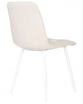 Стул обеденный DOBRIN CHILLY ROMBO, Бежевый Simple 44, основание белое в Тарко-Сале - tarko-sale.ok-mebel.com | фото 4