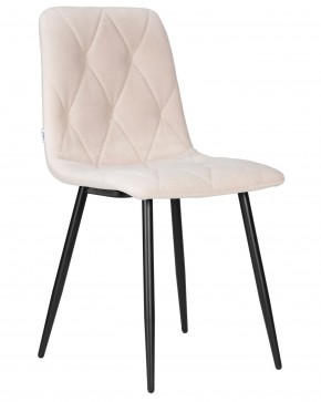 Стул обеденный DOBRIN CHILLY ROMBO, Бежевый Simple 44, основание черный в Тарко-Сале - tarko-sale.ok-mebel.com | фото