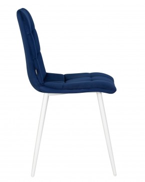 Стул обеденный DOBRIN CHILLY, Темно-синий Holland 60, основание белое в Тарко-Сале - tarko-sale.ok-mebel.com | фото 3