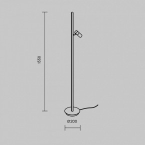 Торшер Maytoni Thin MOD395FL-L28BS3K в Тарко-Сале - tarko-sale.ok-mebel.com | фото 4