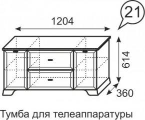 Тумба для телеаппаратуры Венеция 21 бодега в Тарко-Сале - tarko-sale.ok-mebel.com | фото 3