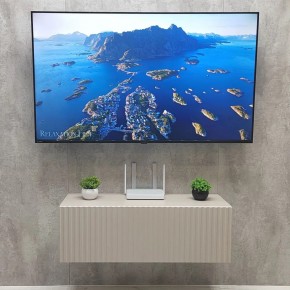 Тумба подвесная под ТВ LINES MTV3-MA 900 Бежевый (Леда-М 10.1.5) в Тарко-Сале - tarko-sale.ok-mebel.com | фото 3