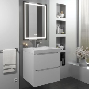 Тумба с раковиной Uperwood Tanos 50 см, подвесная, белая матовая в Тарко-Сале - tarko-sale.ok-mebel.com | фото