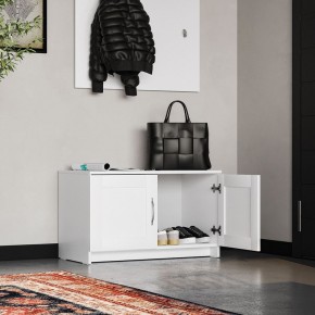 Тумба СИРИУС двухдверная низкая, цвет белый в Тарко-Сале - tarko-sale.ok-mebel.com | фото 4