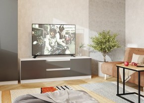 Тумба ТВ большая Парус (Белый/Графит) в Тарко-Сале - tarko-sale.ok-mebel.com | фото 2
