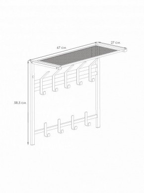 Вешалка-полка Торонто 22 в Тарко-Сале - tarko-sale.ok-mebel.com | фото 2