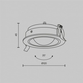 Встраиваемый светильник Maytoni Lens DL105-12W3K-W в Тарко-Сале - tarko-sale.ok-mebel.com | фото 6