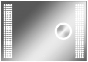 Зеркало Cosmo 100 alum (линза) с подсветкой Sansa (SCL1026Z) в Тарко-Сале - tarko-sale.ok-mebel.com | фото 1
